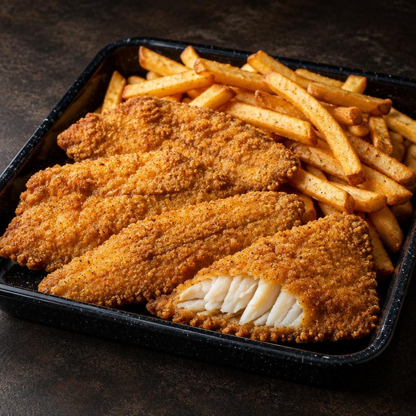 4pc Catfish & Fries at Dubs Famous Fried Chicken