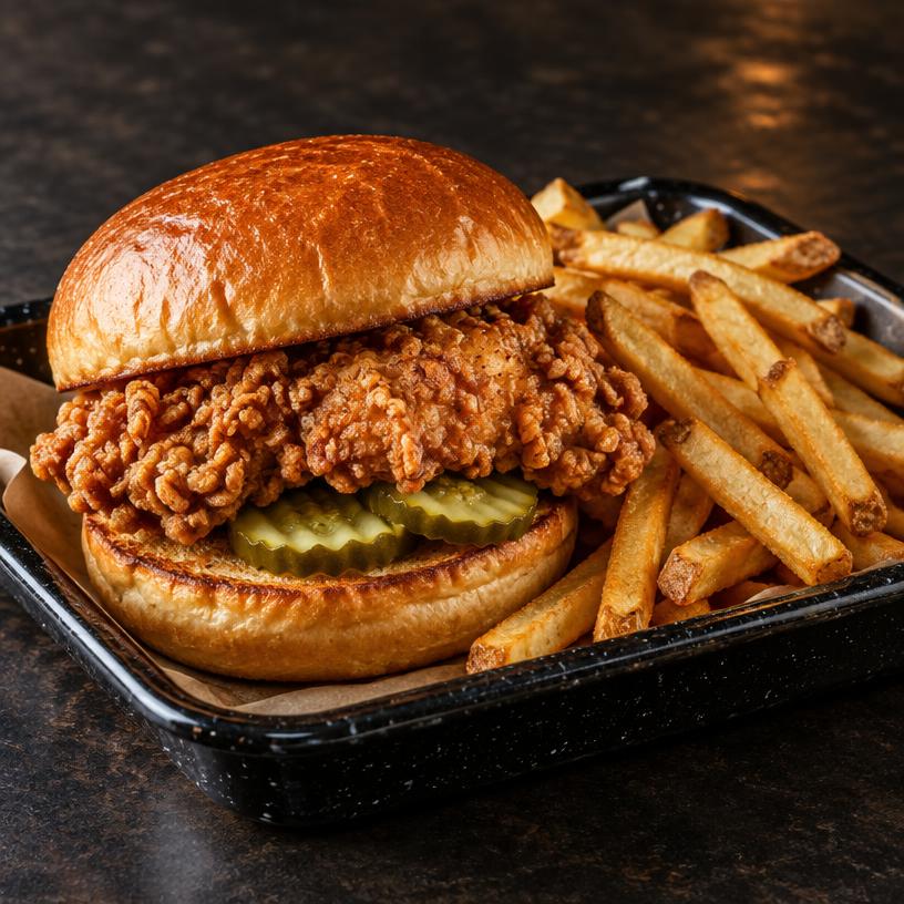 Chicken Sandwich w/ Fries at Dubs Famous Fried Chicken