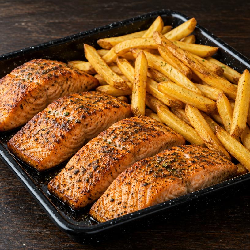 4pc Salmon & Fries at Dubs Famous Fried Chicken